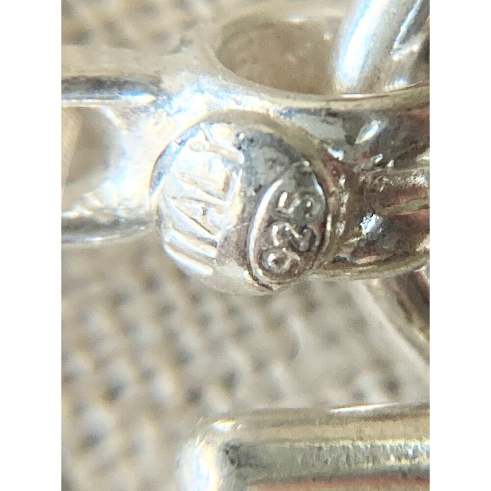 925 Italy Sterling Silver Rectangular Link Chain … - image 6